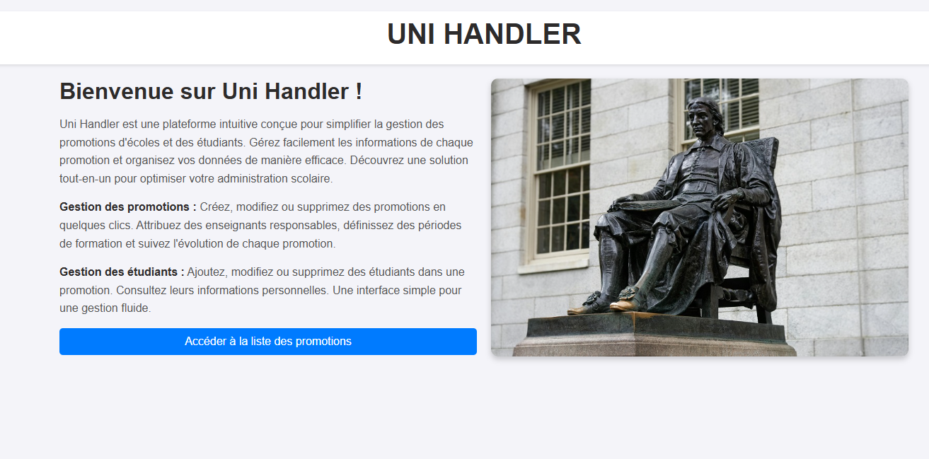 Capture d'écran Uni Handler