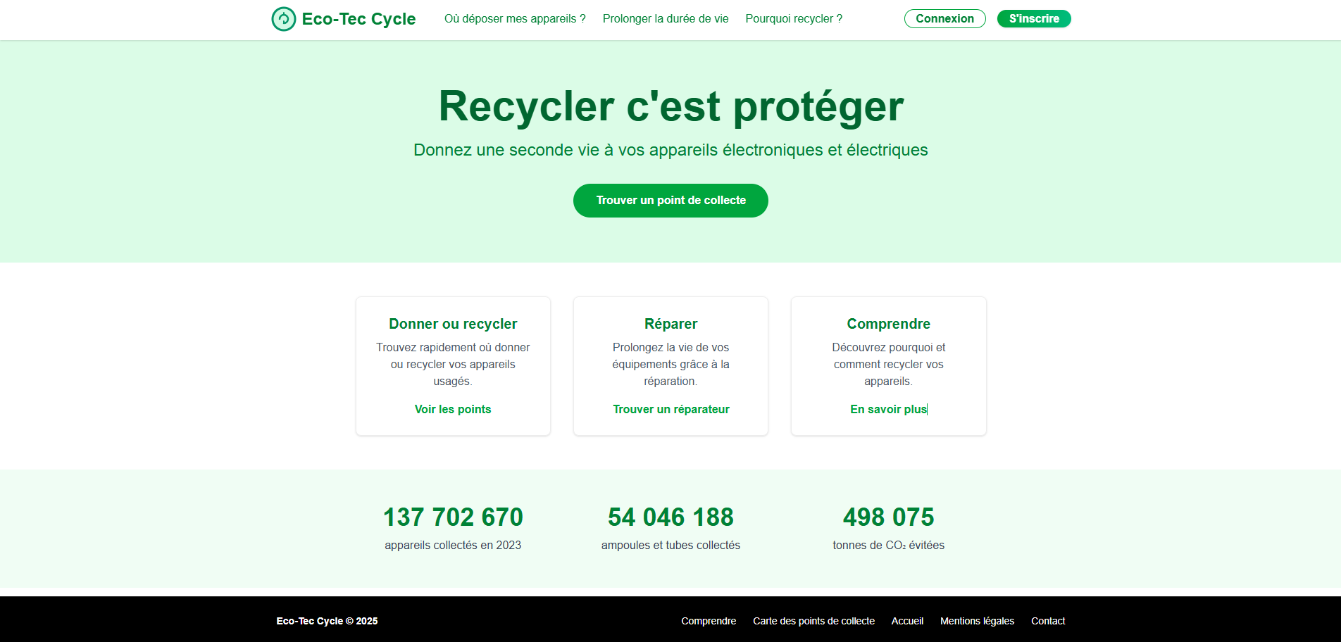 Capture d'écran de Eco-Tec Cycle